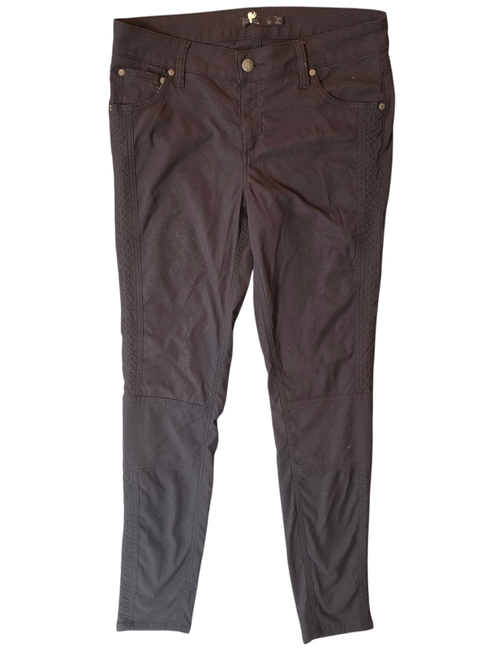 PrAna Women's Jenna Moto Pants 10 Black Stretch Gorpcore Outdoor Nature Preppy
